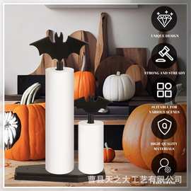 跨境木质万圣节纸巾架蝙蝠造型装饰纸巾收纳架餐厅立式纸巾架摆件