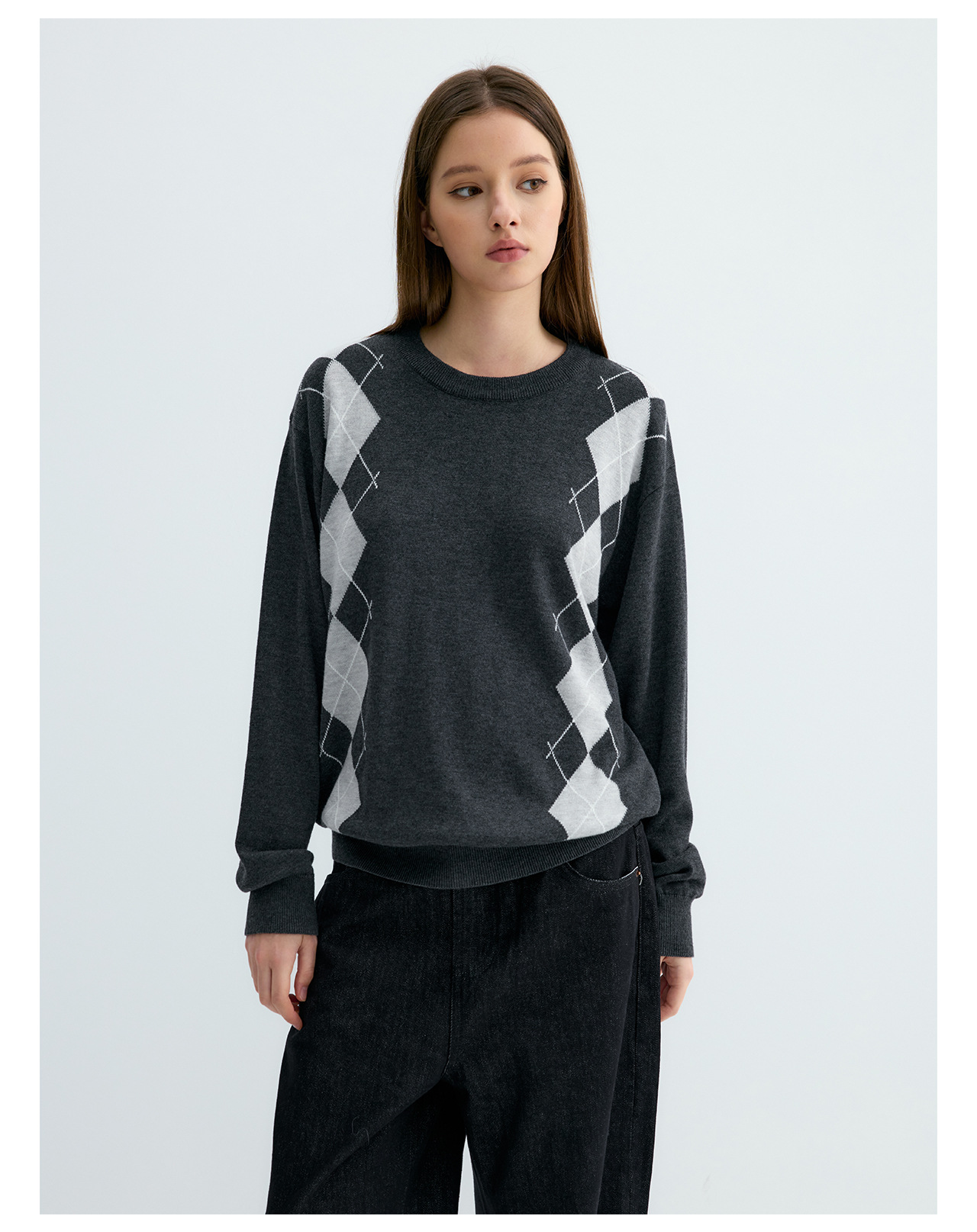 UNF Ralph Plaid 300g Crew Neck Sweater