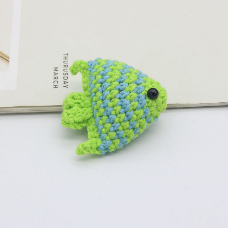 手作り毛糸鉤織かわいいアニメ魚動物ストラップアクセサリーdiyキーホルダーヘアピンアクセサリーアクセサリー|undefined