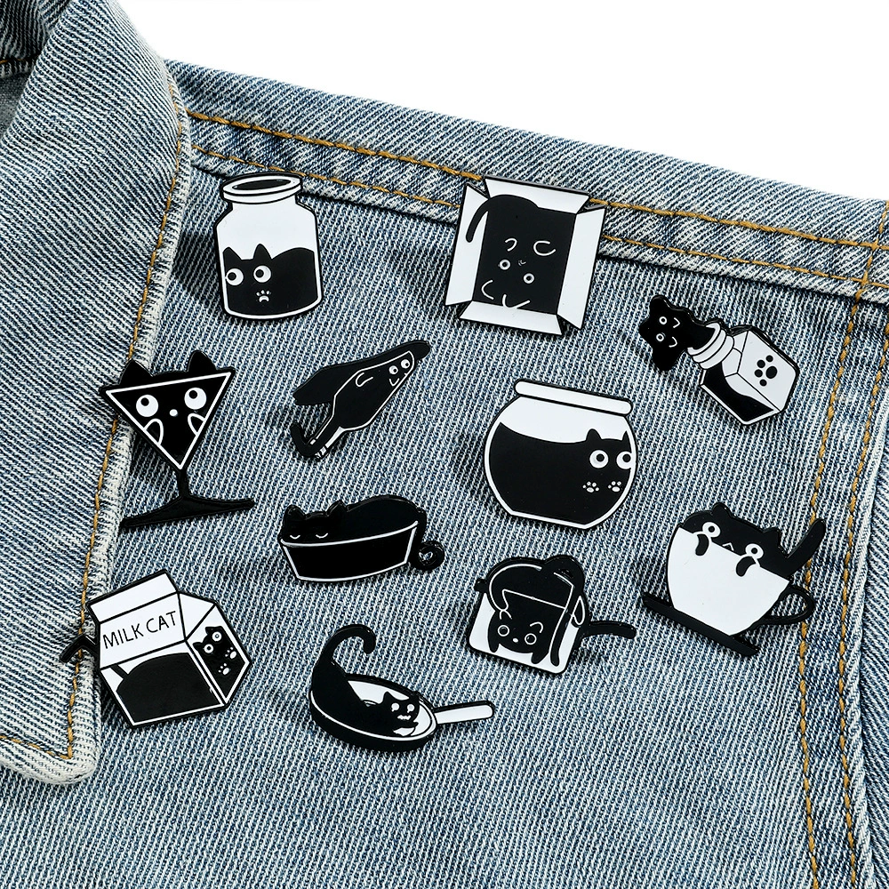 Cartoon creative brooch, ink, badge, accessory