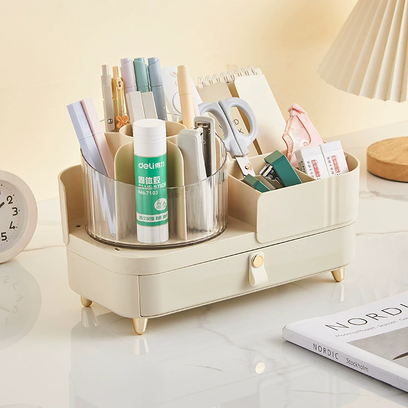 Cream storage box, dressing table, rotating pens holder for boxes, high-quality style