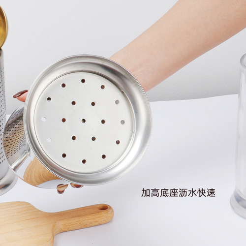 Manufacturer wholesale non-magnetic stainless steel chopstick barrel chopstick storage bucket drain chopstick cage kitchen chopstick holder chopstick cage