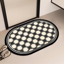 浴室地毯奶油风异形硅藻泥吸水速干卫生间防滑耐脏易清洁脚垫