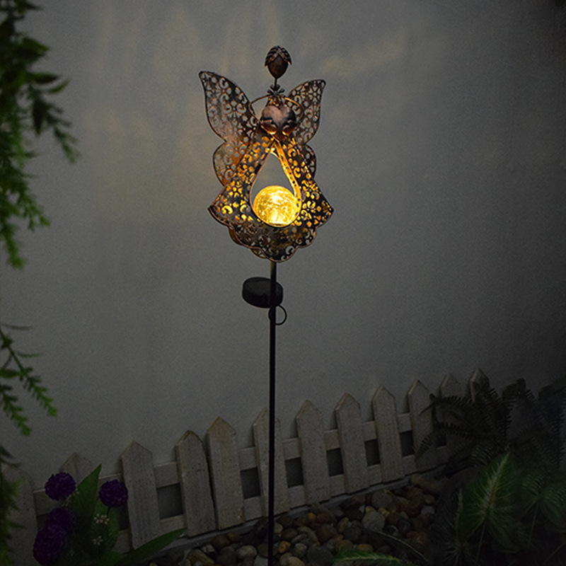 太阳能户外庭院灯蒲公英发光圆球露台花园装饰别墅布置地插草坪灯