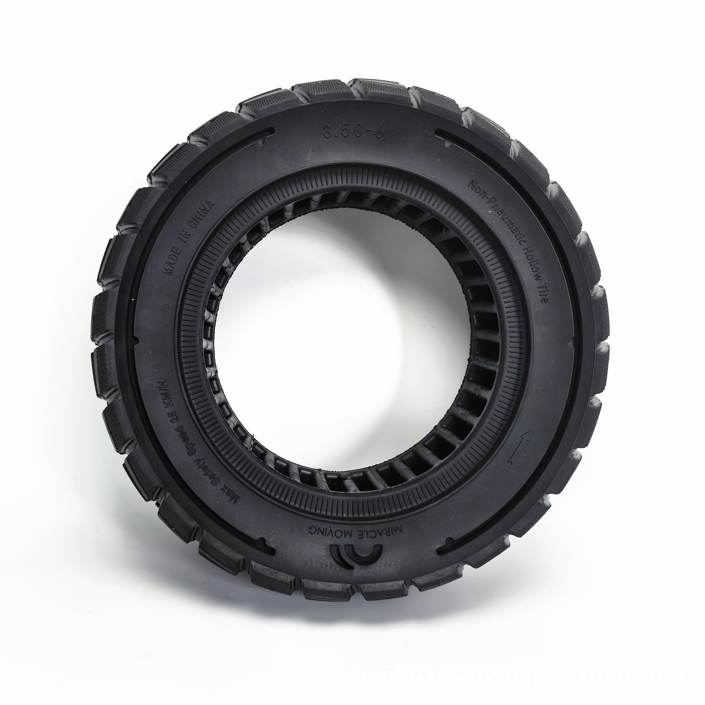 3.50-6 solid tire electric skateboard, leisure four-wheel scooter, non-inflatable, explosion-proof, off-road solid tire
