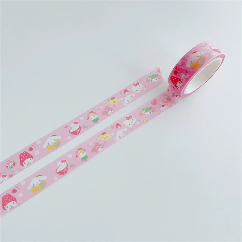 Скотч washi Cinnamoroll 1,5 см × 5 м, японская бумага, милые мультяшные принты