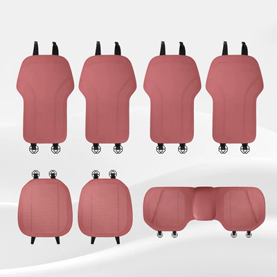 four seasons universal 3 series — Seat cushion, seat cover - type-a-thin-pad-volcano-red-seven-piece-set