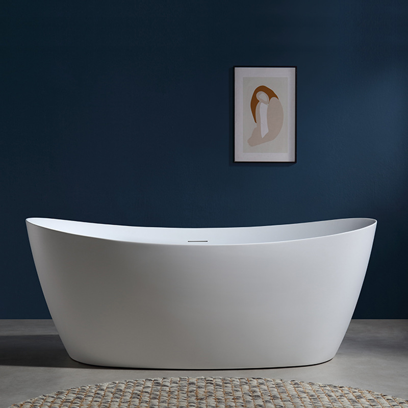 Acrylic Seamless One-Piece Bathtub Simple Thin Edge Ingot Home Hotel B&B Villa Bathtub Extra Large