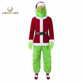 2022 新款圣诞节服装cosplay 衣服 圣诞老人绿毛怪格林奇圣诞节表