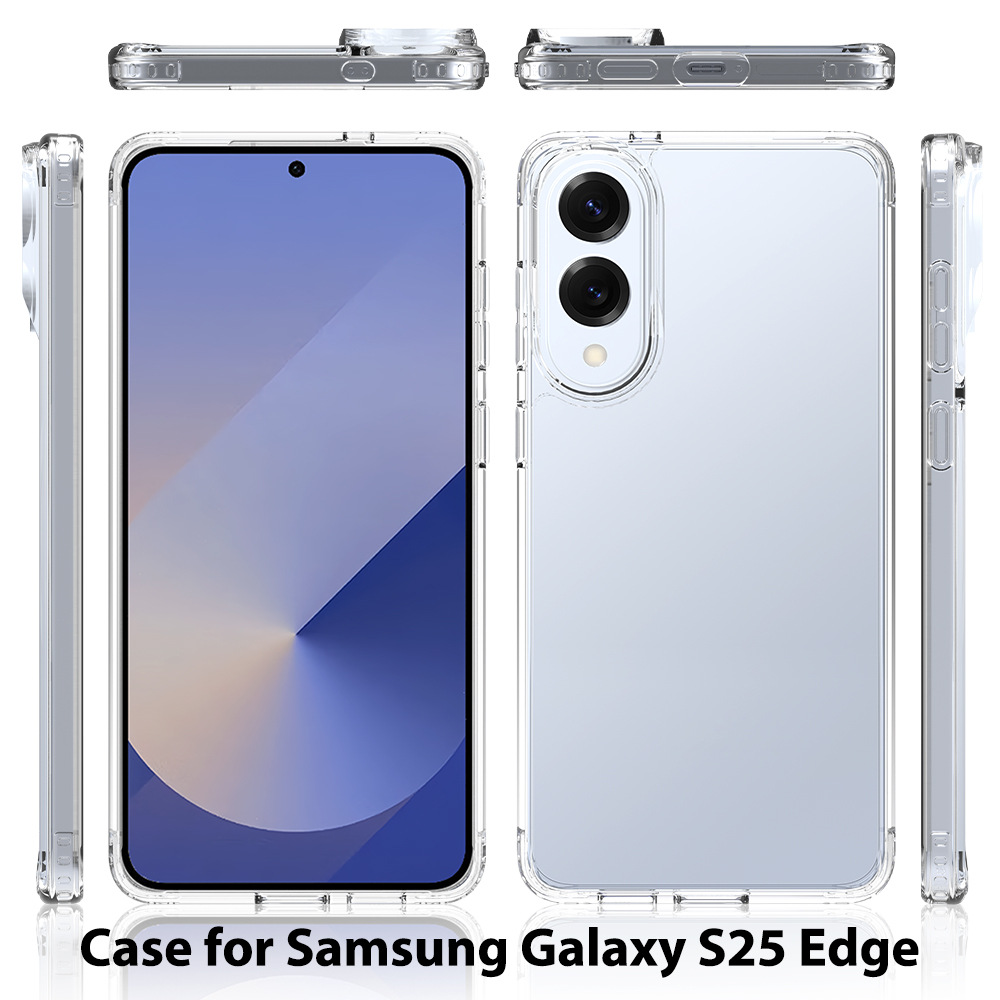 Aplicable a Samsung S25 Edge Shell acrílico transparente S25 2 en 1 2.0mm Fábrica de cubierta a prueba de caídas