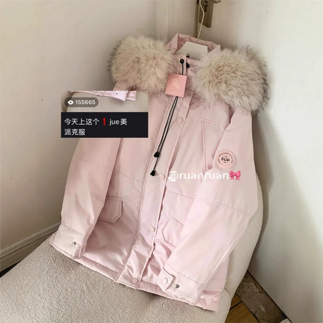 2025 детская зимняя пуховая куртка стильная корейская версия повседневное хлопковое пальто для девочек утепленная хлопковая куртка модная