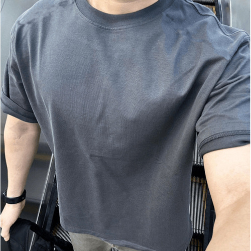 Cotton Heavyweight T-shirt for Men and Women - Summer Striped, Elegant and Simple, Unbranded, Trendy and Relaxed, Instagram Style Popularity