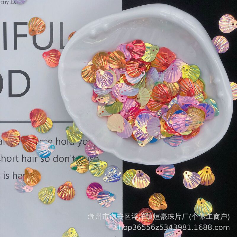 Symphony Mermaid Bright Scales Shell Nail Art Eye Makeup Stickers Sequined Pearls Mermaid Tears Han Dynasty Face Makeup Accessories Photo