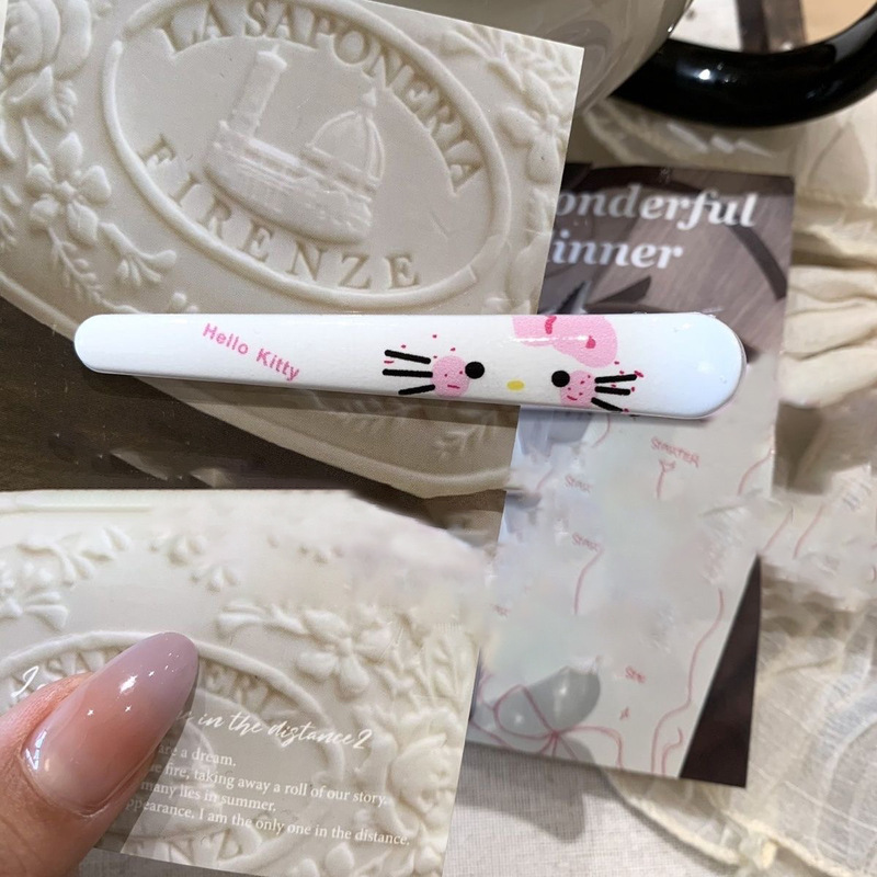可爱甜美波点小猫咪发夹少女侧边刘海鸭嘴夹子头饰化妆发卡发饰品|undefined