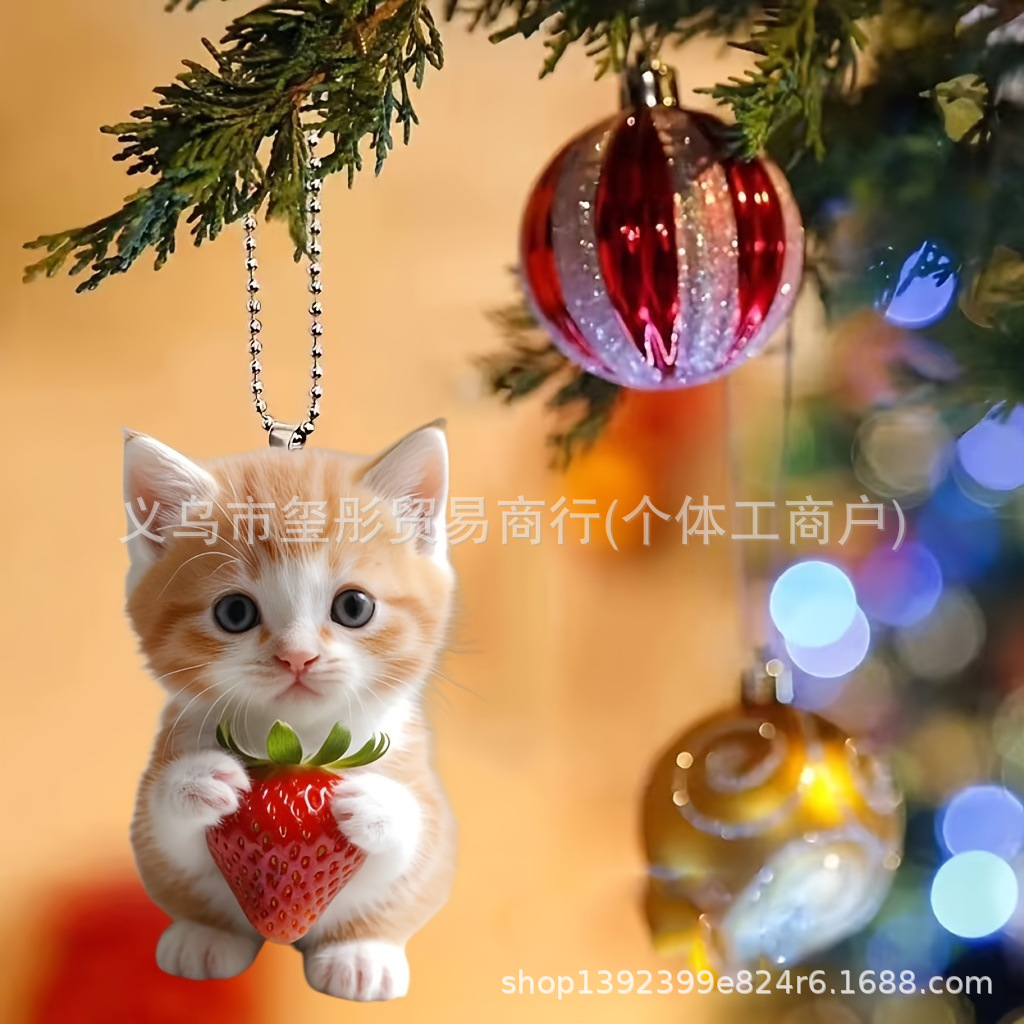 Nuevo acrílico plano transfronterizo para gatos colgantes 2D image 2