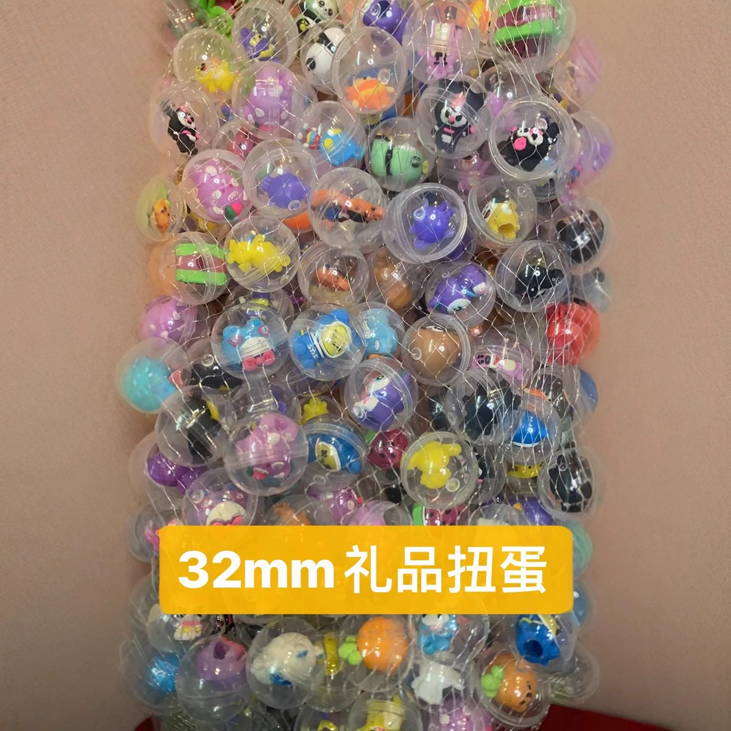 Миниатюрная прозрачная кукла гашапон 32 мм, маленькая игрушка-карандаш гашапон, 2 юаня, машина гашапон, шарик гашапон