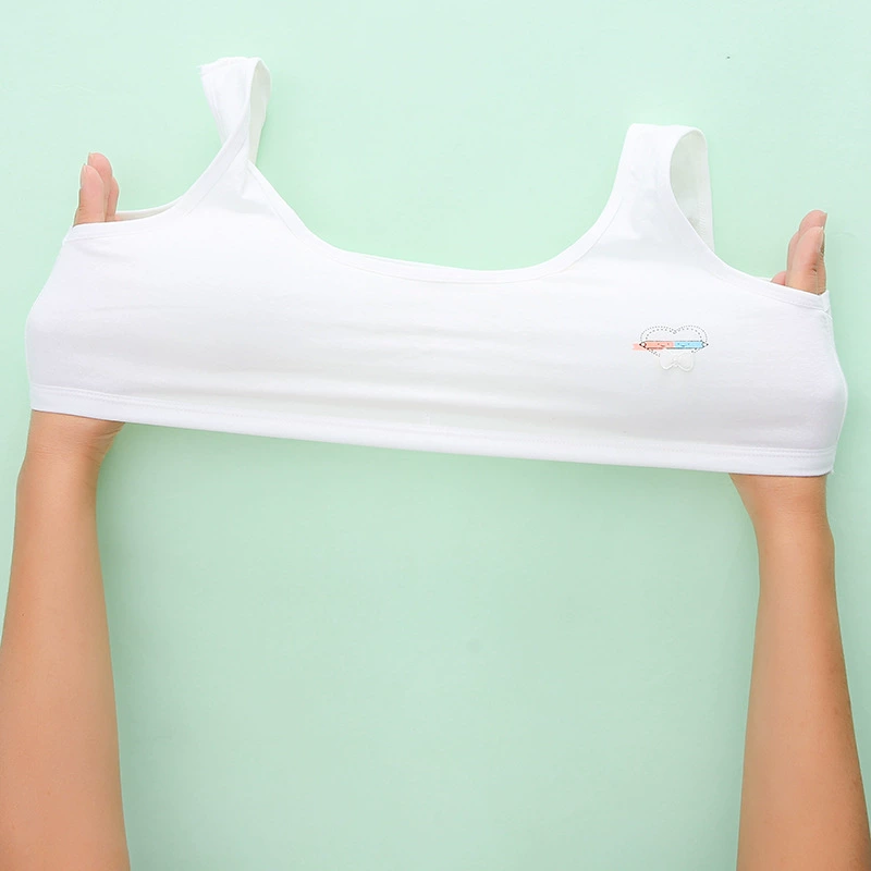 Cotton underwear, bra top for elementary school students, removable wireless bra, comfortable sponge
