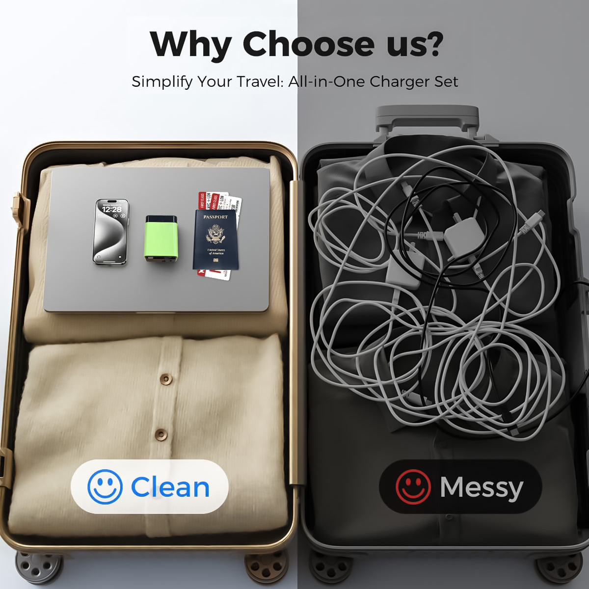 Cargador de nitruro de galio de 80W con cable retráctil tipo C, adecuado para teléfonos móviles Apple y Huawei, cabezal de carga rápida PD.