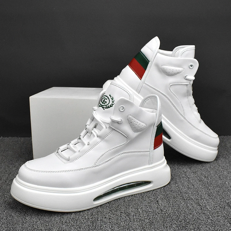 Универсальные маленькие белые туфли с низким верхом, дышащая мужская обувь, Повседневная Новая осенне-зимняя тенденция в Корейском стиле на толстой подошве