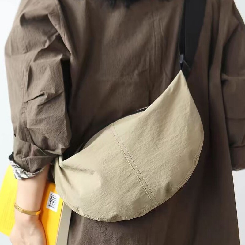 Cuckoo Forest Nylon Bag Women's Casual Bag Wide Shoulder Strap Single Shoulder Crossbody Bag Simple Lightweight Moon Bag Versatile Cuckoo Forest Nylon Bag Women's Casual Bag Wide Shoulder Strap Single Shoulder Crossbody Bag Simple Lightweight Moon Bag Versatile