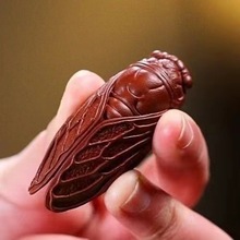 宜兴原矿紫砂茶宠批发纯全手工茶具配件精品茶玩创意知了茶桌摆件