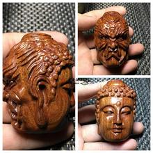 原木料老挝木雕葫芦手把件手玩件木雕工艺品挂件送黑绳