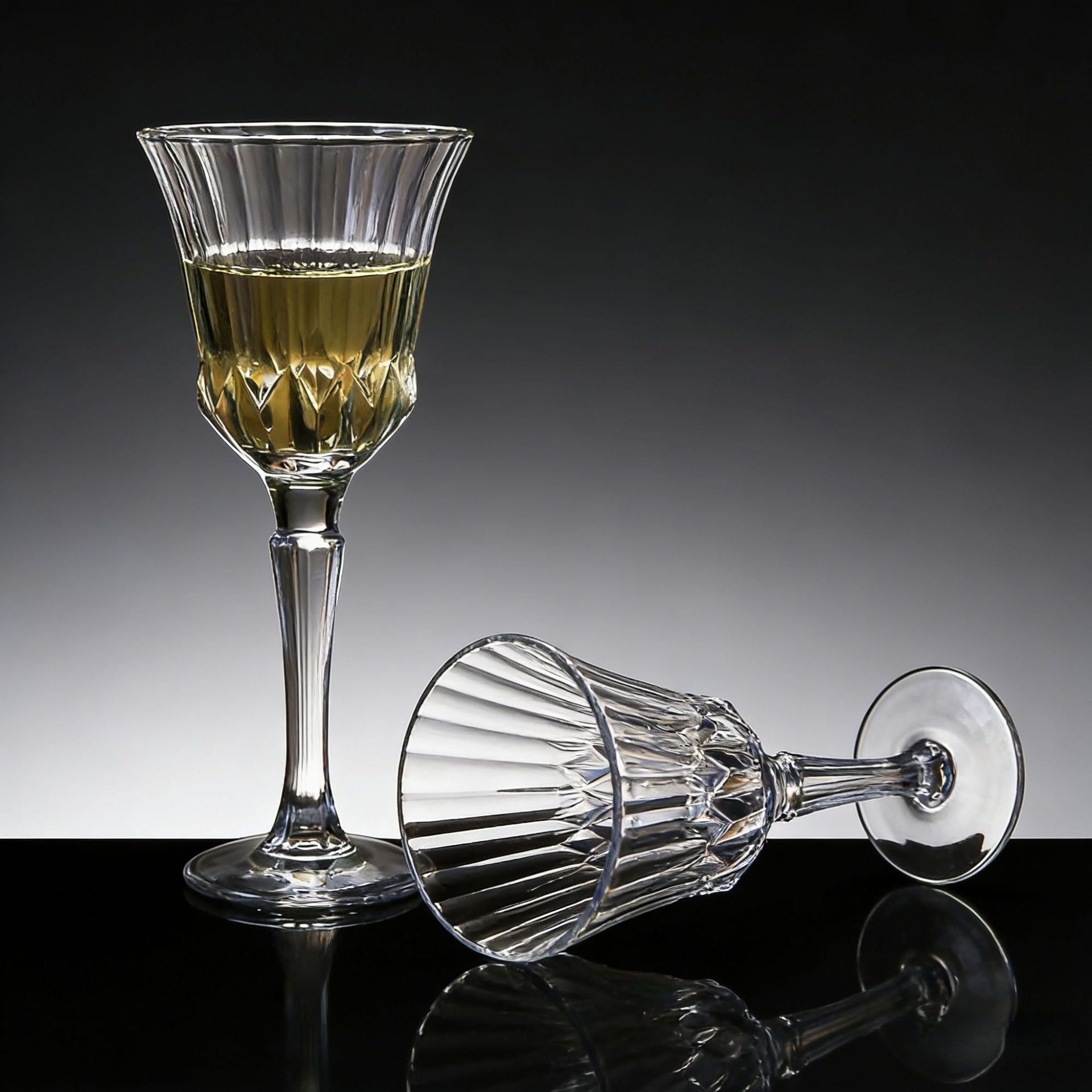Retro champagne glass
