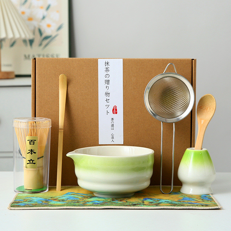 Japonés Matcha tazón Matcha túnica canción té herramientas de pedido taza de té de cerámica taza de té mezclador Matcha cepillo taza de té
