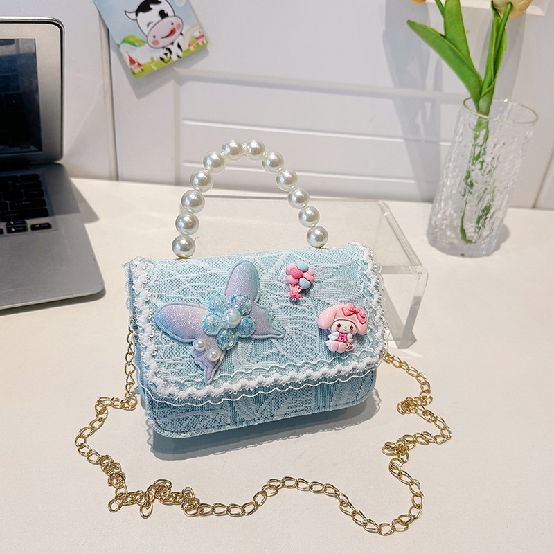 Bolso de mano de moda coreana para niños, bolso de verano para niñas, bolso de estilo de estilo de dibujos animados, bolso de hombro.