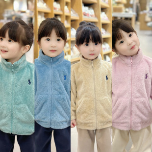 (in Stock) 2025 Autumn and Winter Soft and Warm Double-Sided Velvet Jacket for Boys and Girls