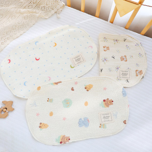 Cloud Pillow Class A Summer Baby Pillow Baby Pillow Towel 0-6 Months Eight-Layer Gauze Flat Pillow for Newborns Washable