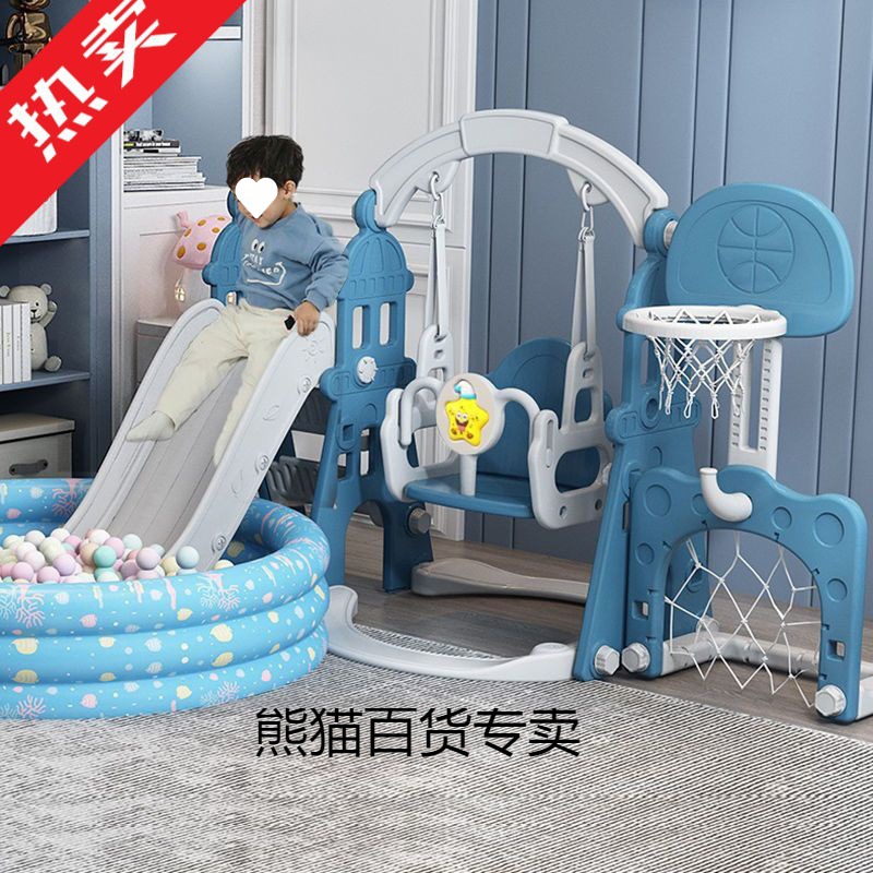 Children's indoor and outdoor family use baby stairs with slides and…
