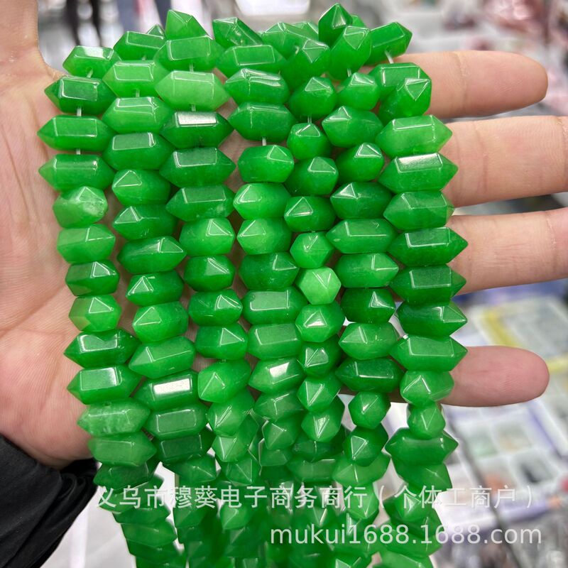 8X16 Natural Stone Hexagonal Beads with Holes at Both Ends, DIY Bracelet Necklace Jewelry Accessories Semi-Finished Beads Wholesale