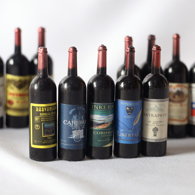 Dollhouse Doll House Creative Pocket Wine Red Wine Bottle Dry Red Miniature Food Play ob1 Model Props