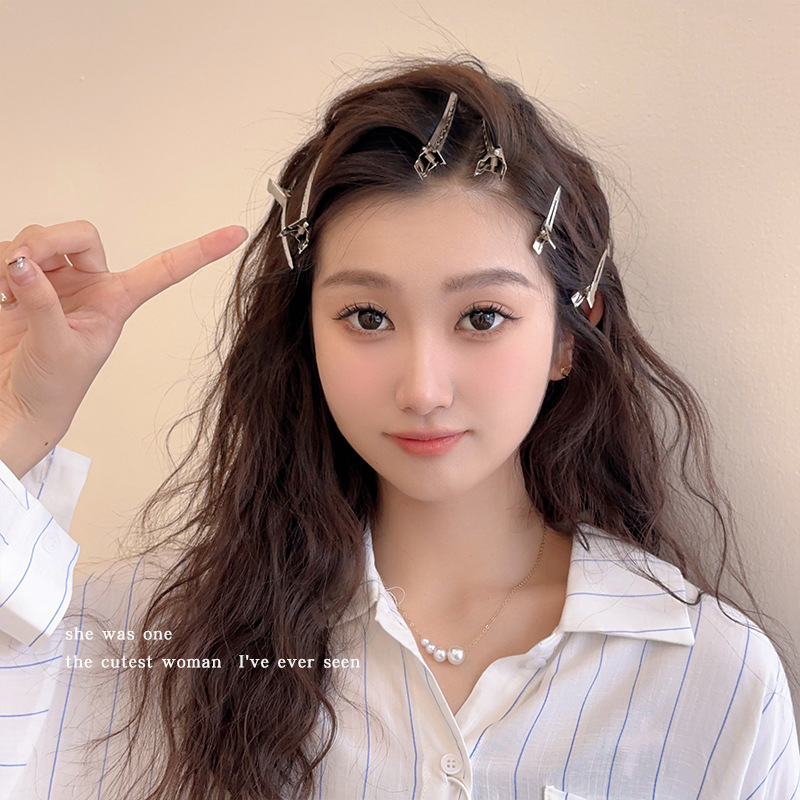 Almohadilla para el cabello, clip esponjoso, clip de pico de pato, clip de flequillo, artefacto de cabeza de cráneo alto, clip de cabeza de cabello de 9cm, clip esponjoso en ambos lados