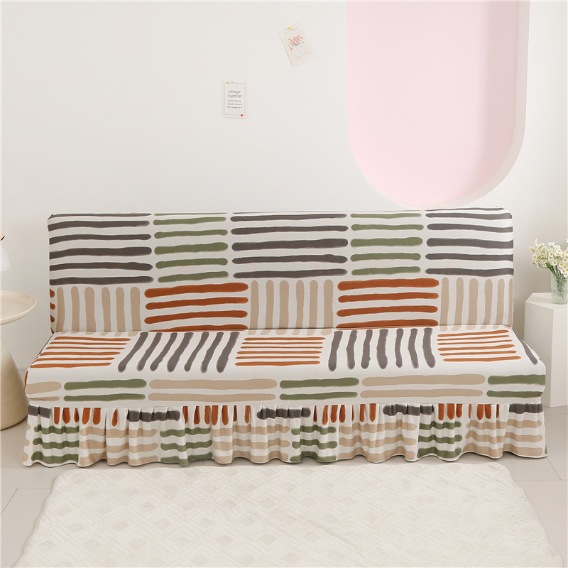 [Source Factory] Armrest-free Sofa Cover Skirt Foldable Sofa Bed Cover