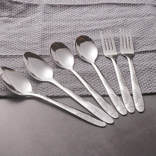 Creative pattern stainless steel spoon and fork butterfly pattern spoon fork fruit fork small spoon tableware dollar store supply small gift