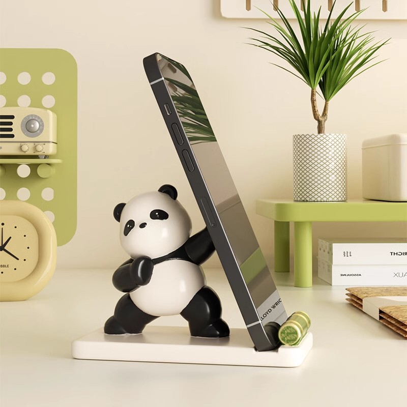 Chengdu Panda Cultural and Creative Souvenirs Mobile Phone Stand Ornaments Office Desktop Practical Souvenirs for Foreigners
