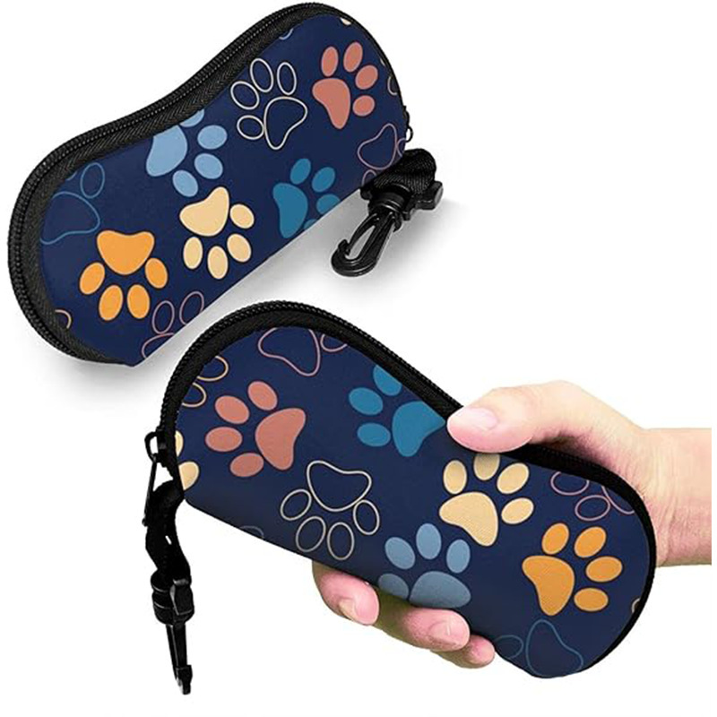 Cross-border neoprene zipper glasses case diving material sunglasses bag hook sunglasses bag sunglasses case