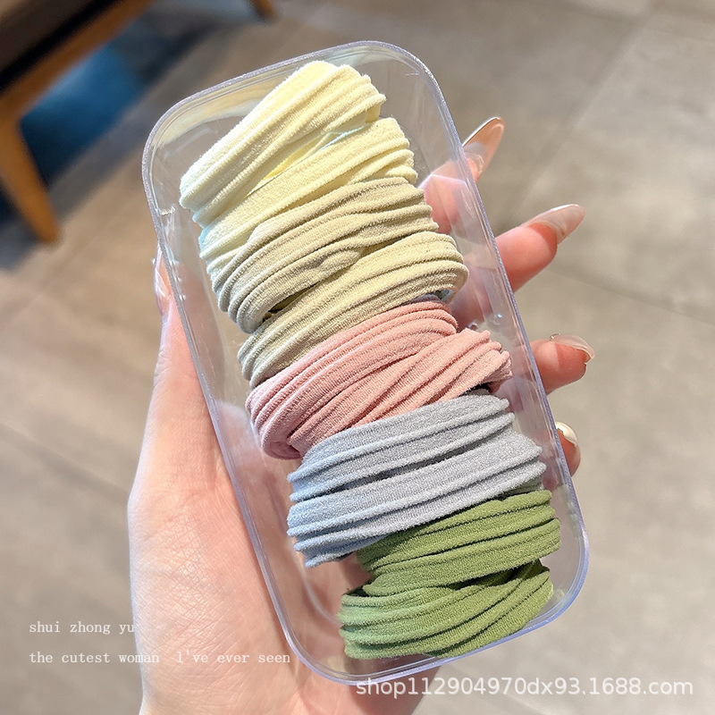 2025 nuevo estilo simple cabello de moda de alta elasticidad correa de correa de cabello multifuncional cubierta de cuero durable cabello bola adornamiento para el cabello