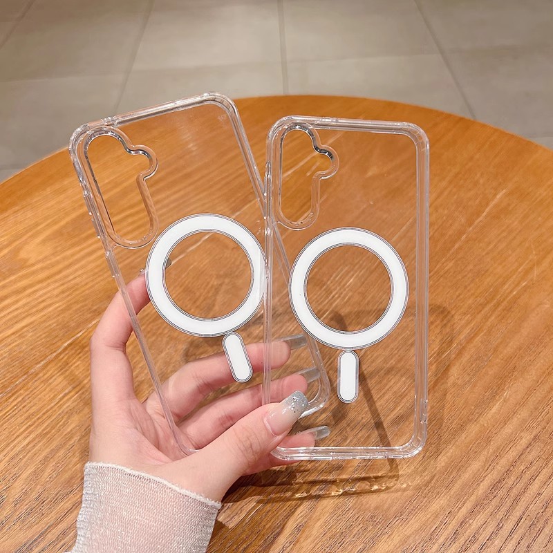 Funda magnética transparente para Samsung S26 Ultra, cubierta protectora acrílica de alta transparencia para S25 Plus, A57