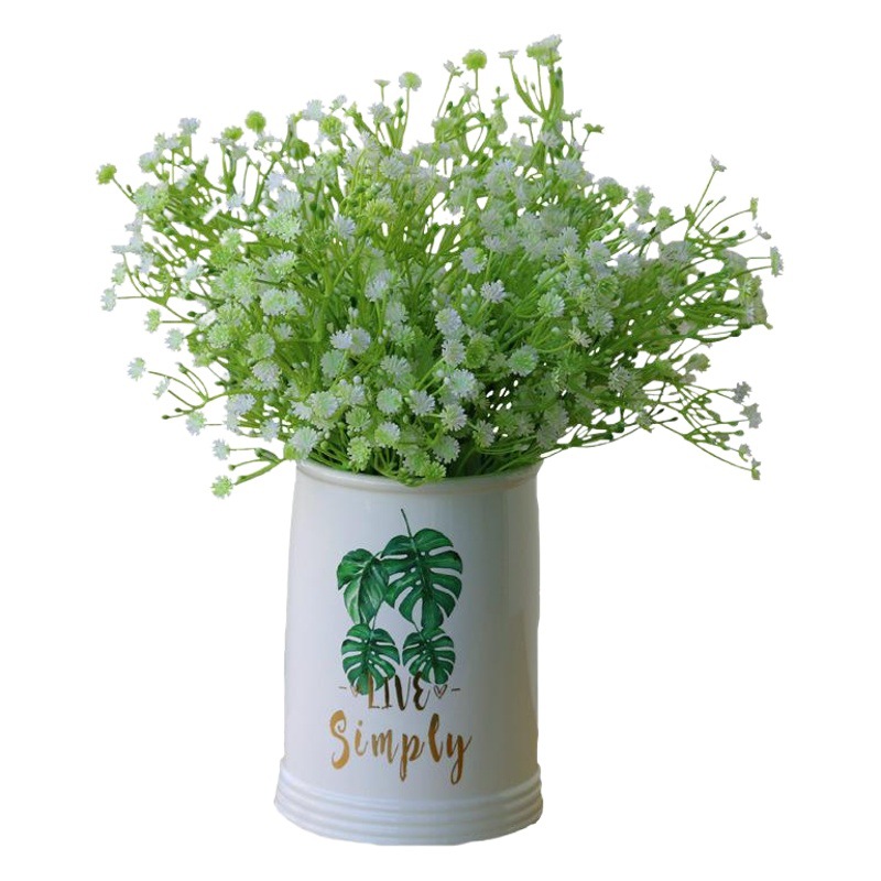 Suministro directo de fábrica muebles para el hogar artificial plástico flores falsas cielo estrellado ingeniería planta verde accesorios de pared de fondo no me olvides