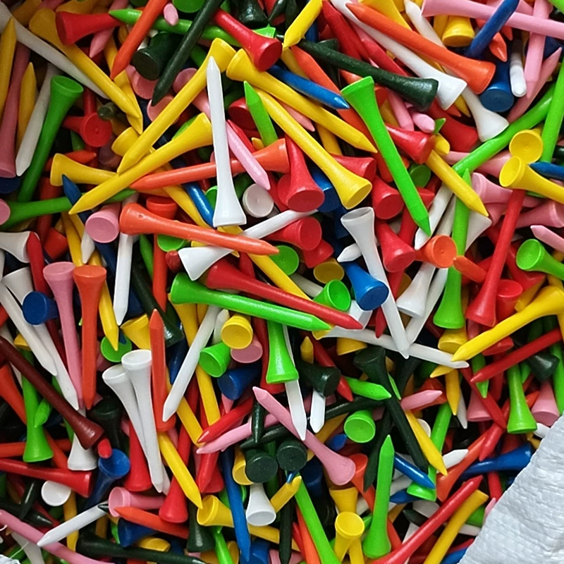 Деревянные шипы для гольфа TEE, доступные в различных цветах и размерах 35-83 мм.