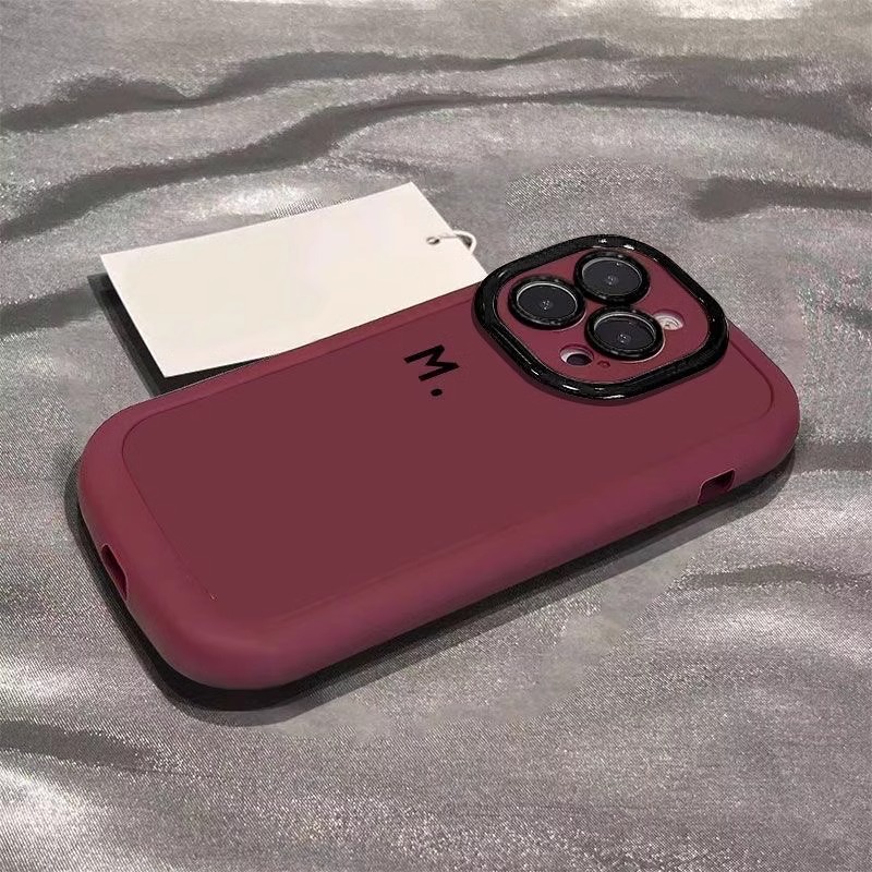 Coque de téléphone colorée lettre m pour iphone 17 pro max 15 14 13_voghion.com