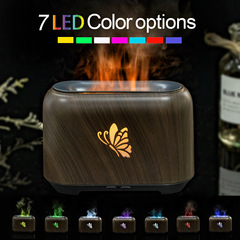 Factory Original Scented Hollow 3D Flame 5V Colorful Flame Lamp Spray Humidifier USB Aroma Diffuser Cross-border Wholesale