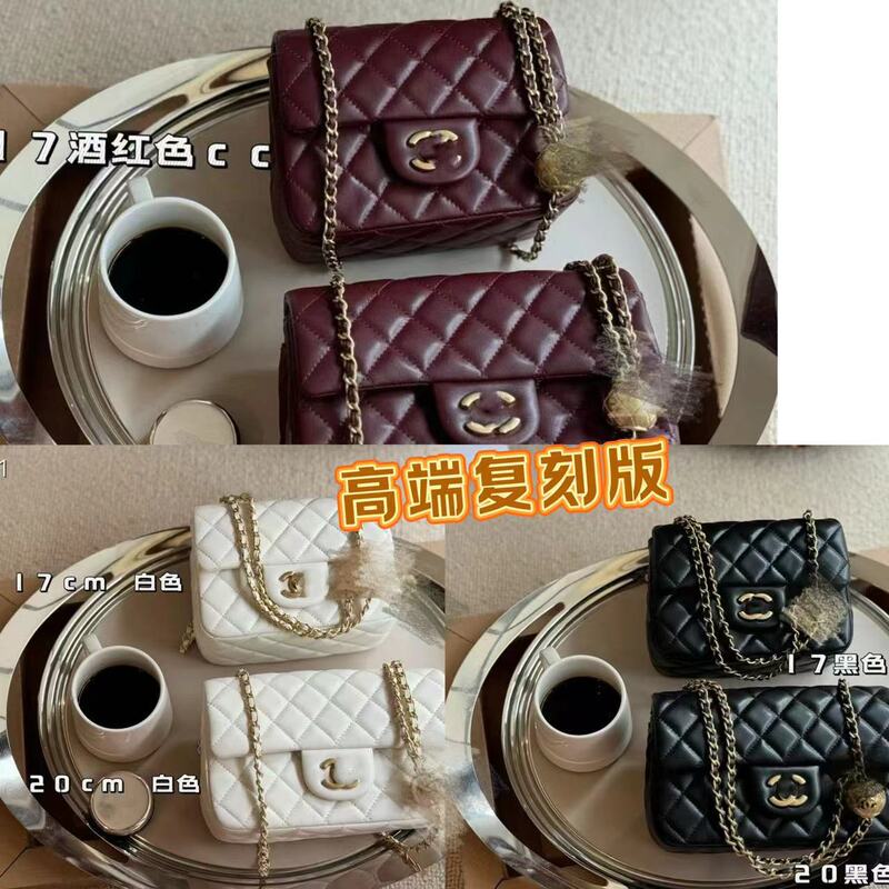 New Xiaoxiang 24N Nylon Hobo Armpit Bag Mini Gold Ball Bag Cf Genuine Leather Women's Bag Goatskin Shoulder Crossbody Bag