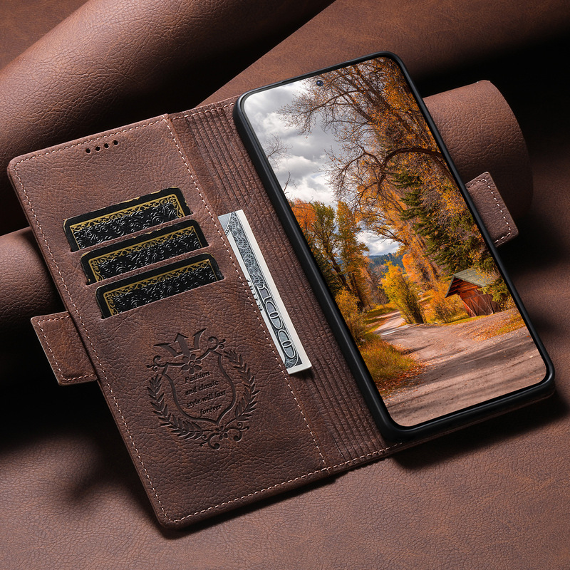 Suitable for Samsung S26Ultra Flip Phone Case, Magsafe Wireless Charging Card Holder, S25 Stand Protective Leather Case