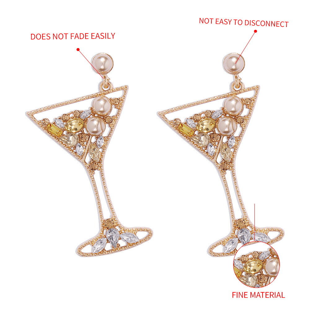 Fashion Goblet Creative Diamond Earrings display picture 1