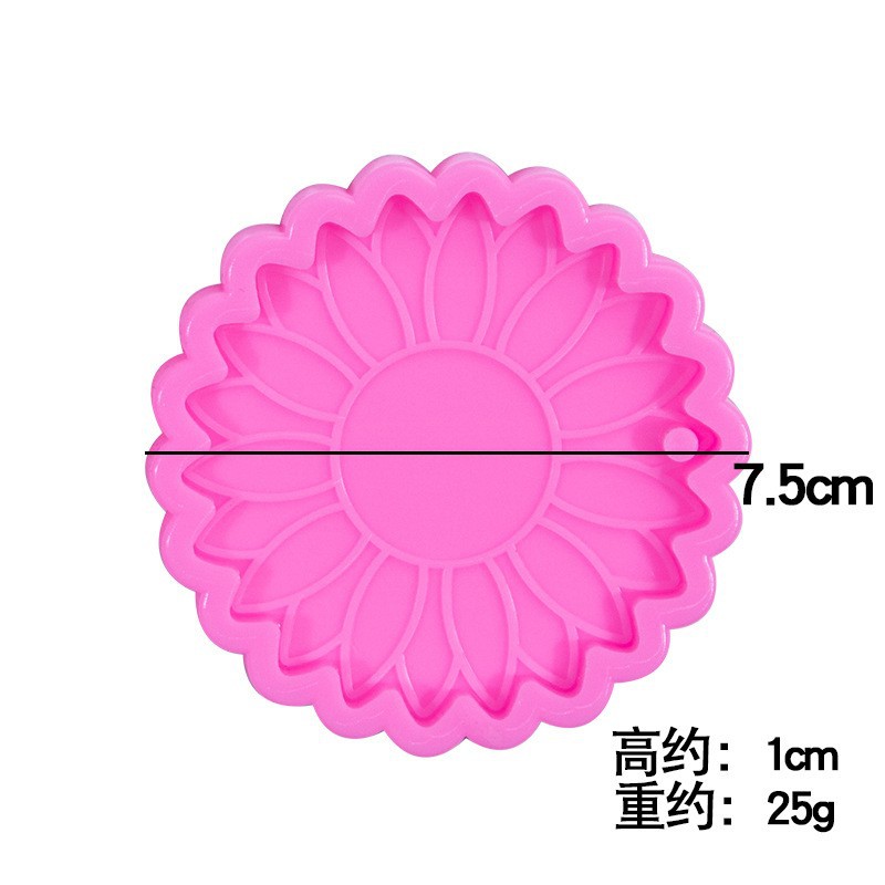Girasol oso forma molde de silicona líquida traje de enfermera amor bricolaje llavero colgante silicona resina epoxi