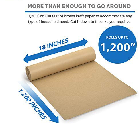 45cm wide and 30m long brown kraft paper roll crafts art gift packaging decorative paper